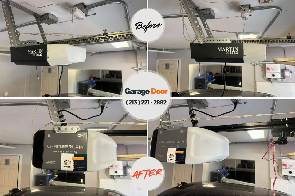 Before and after: garage door repair Mount Shasta, CA